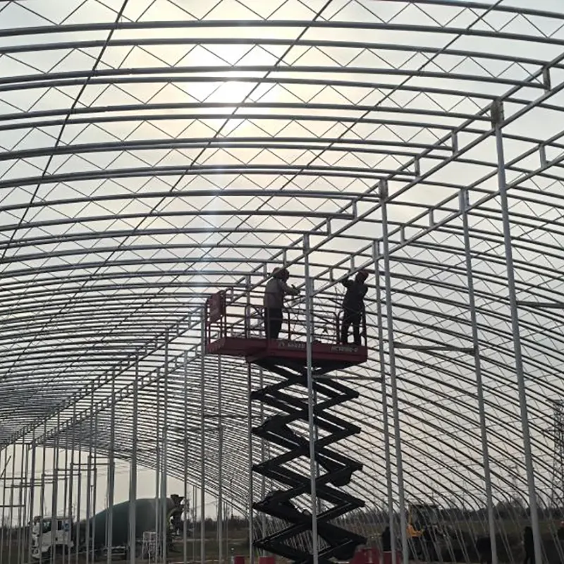 Svetsad stål Truss Arch Solar Greenhouse